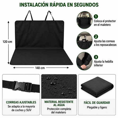 Funda protectora de coche para perros